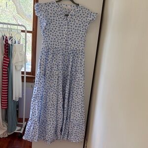 Olivaceous floral maxi